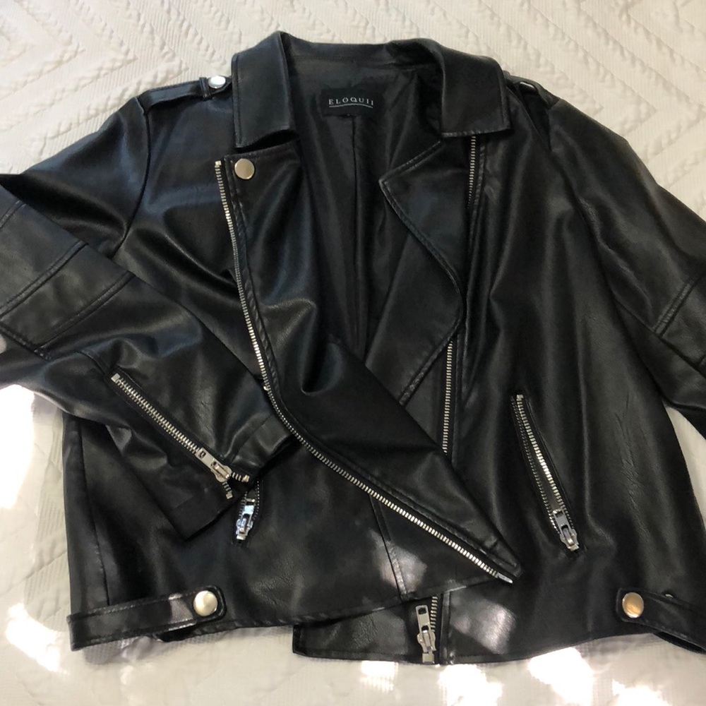 Leather Eloquii Moto Jacket